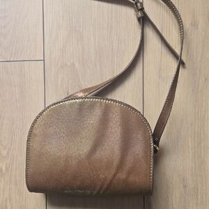 Free People Half Moon Faux Leather Crossbody Shoulder Handbag